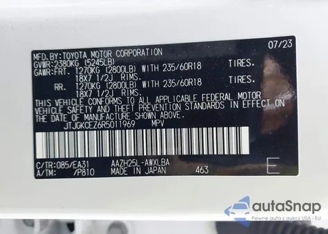 2024 Lexus Nx 350H Premium z USA, uszkodzony, nr VIN JTJGKCEZ6R5011969